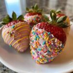 pastel easter chocolate covered strawberries