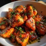 hot honey salmon bites