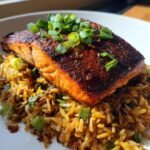 air fryer salmon crispy rice