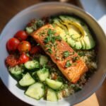 crispy air fryer salmon bowls