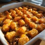 tater tot casserole with ground beef 8x8