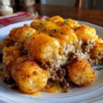 tater tot casserole with ground beef cream of chicken soup